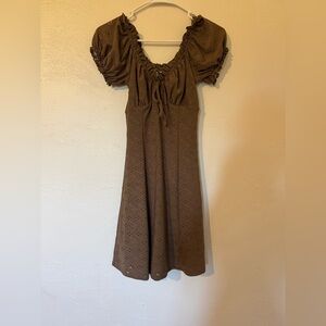 Heart Hips Chocolate Eyelet Midi Dress